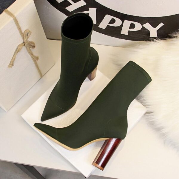 dark green sock boots