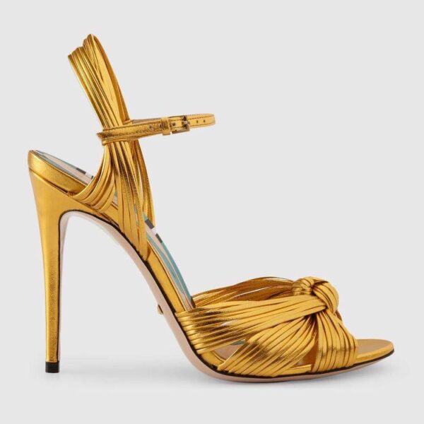 fashion buckle strap sandals gold