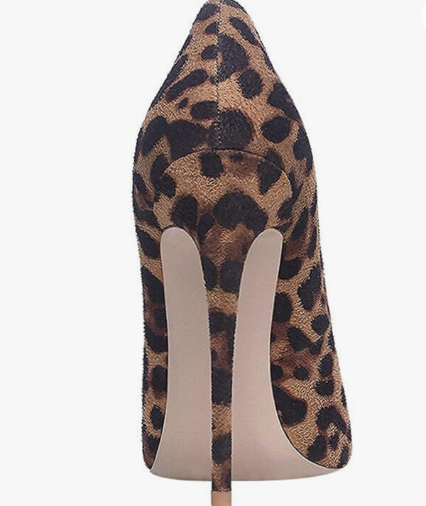 leopard print stiletto heels pointed toe