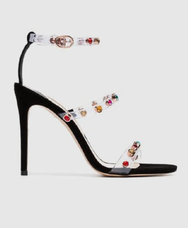 Black sophia webster rosalind gem sandals